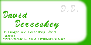 david derecskey business card